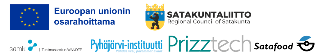 BIOVAHVA-hankkeen toimijoiden logot rivissä.