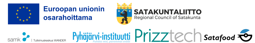 BIOVAHVA-hankkeen toimijoiden logot rivissä.