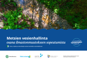 Kuvakaappaus Metsien Vesienhallinta -julkaisun etusivusta.