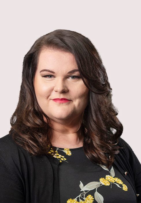 Closeup of Petra O'Rourke.